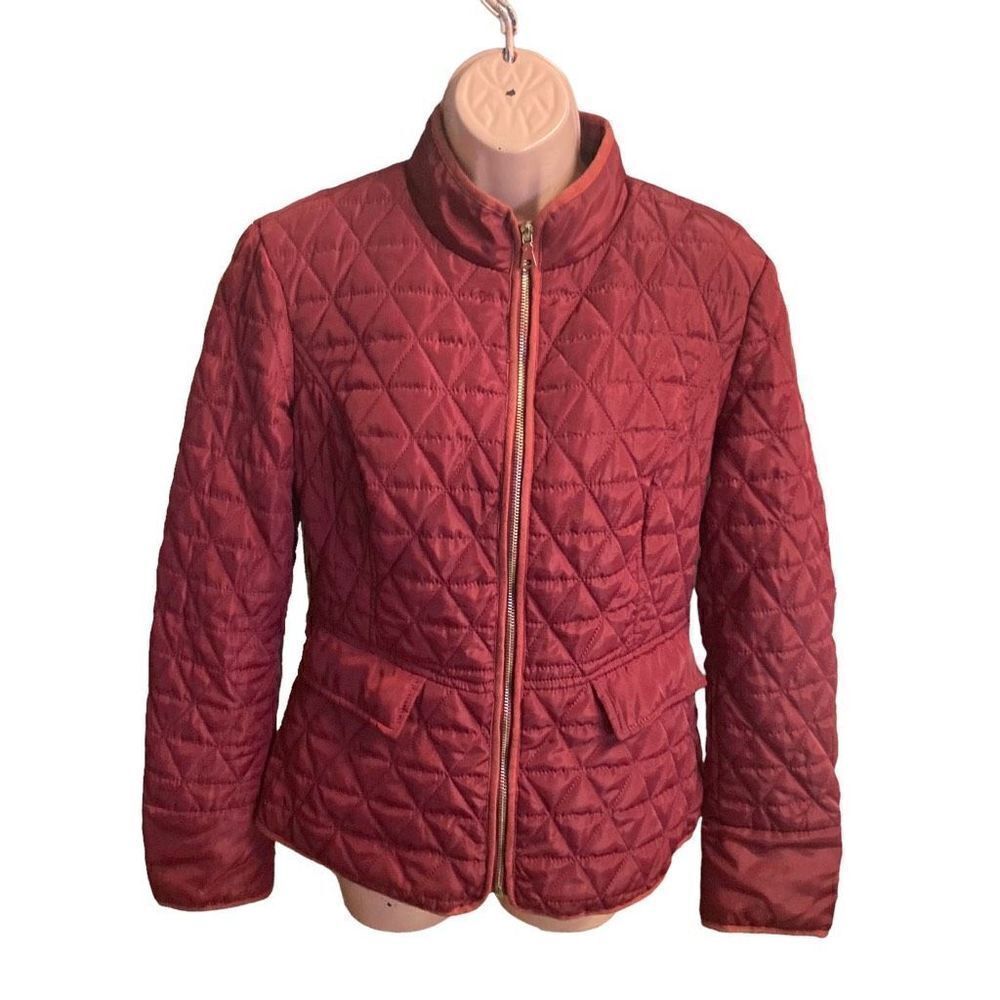T‎ A COALITION Women’s Quilted Fur Lined Coat Red Size Small
